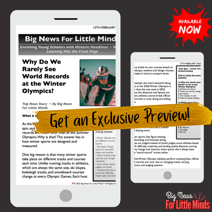The Challenge of Breaking Winter Records in Winter Olympics: Article Pack for Kids!