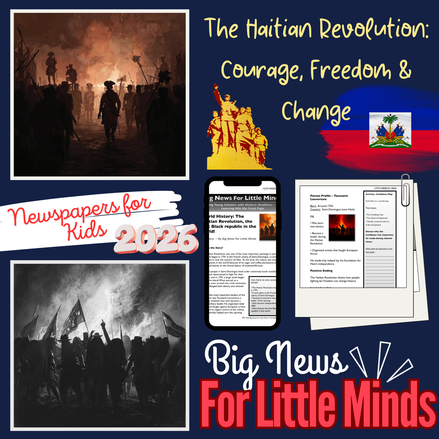 Haiti’s Fight for Freedom & Independence: Kids Article Pack for Black History Month!