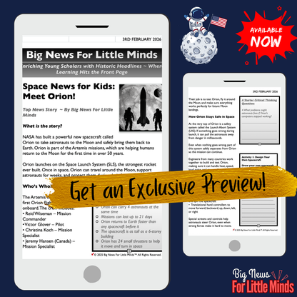 NASA’s Orion Spacecraft Used in the Artemis II Mission: Kids Info Pack & Activities!