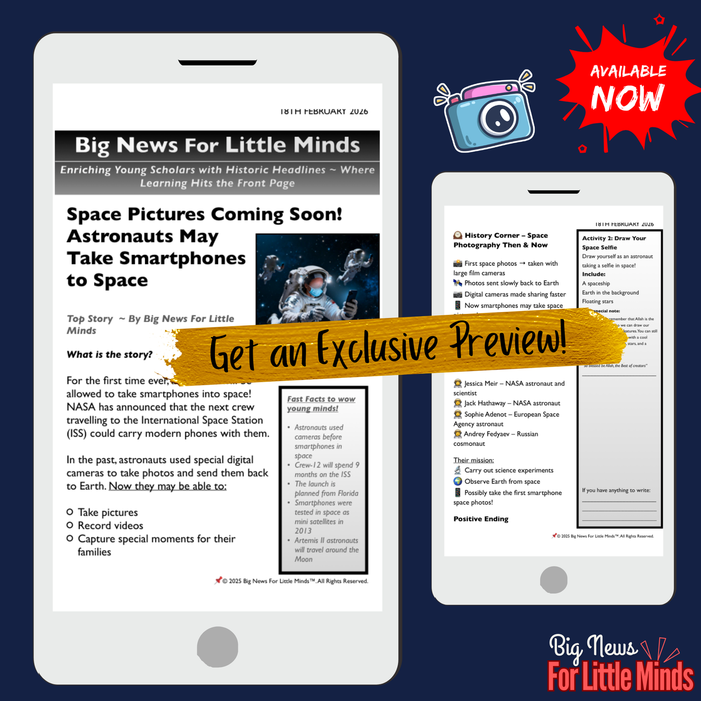 Space Selfies Coming Soon ~ Astronauts May Take Smartphones to Space! Kids News