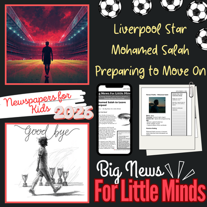 Mohamed Salah’s Liverpool Exit Explained for Kids in News Pack & Freebies! 2026