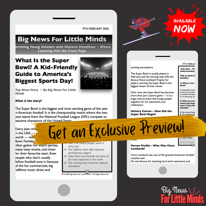 The Super Bowl: Touchdowns, Tunes & Traditions Explained in Kids Article Pack!