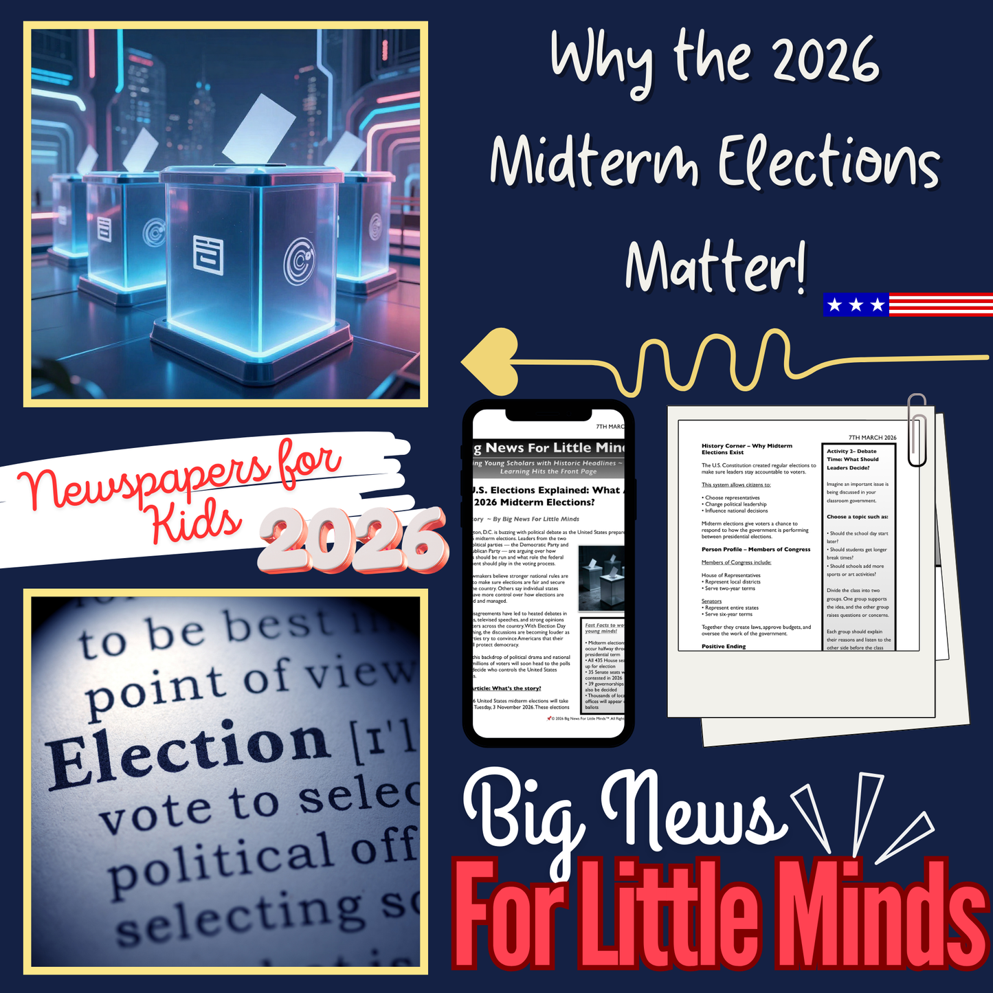The 2026 United States Midterm Elections: Kids Article & Freebie Package!