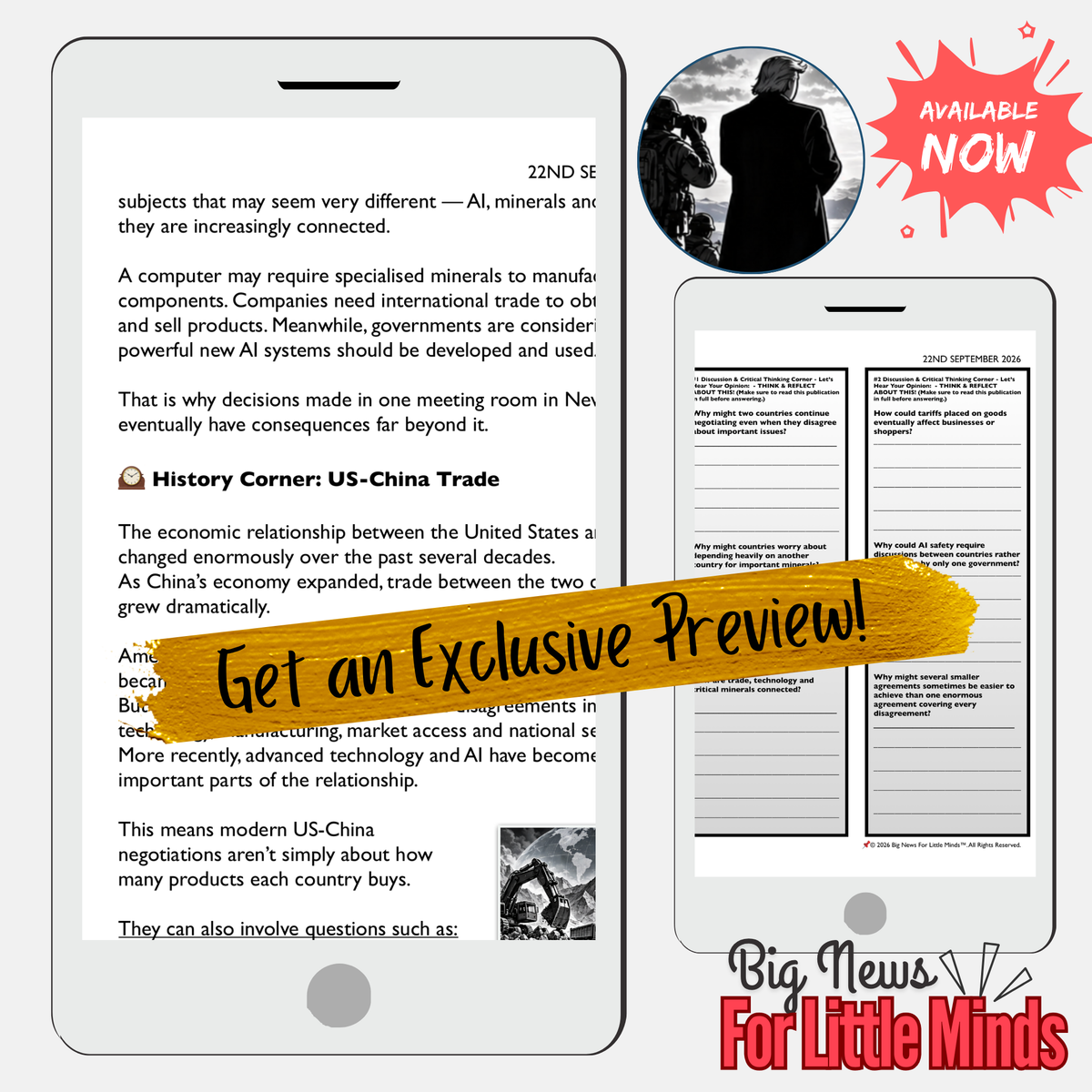 US–China Trade Talks in 2026: Article & Activity Pack! Topic: Trade, Minerals & AI