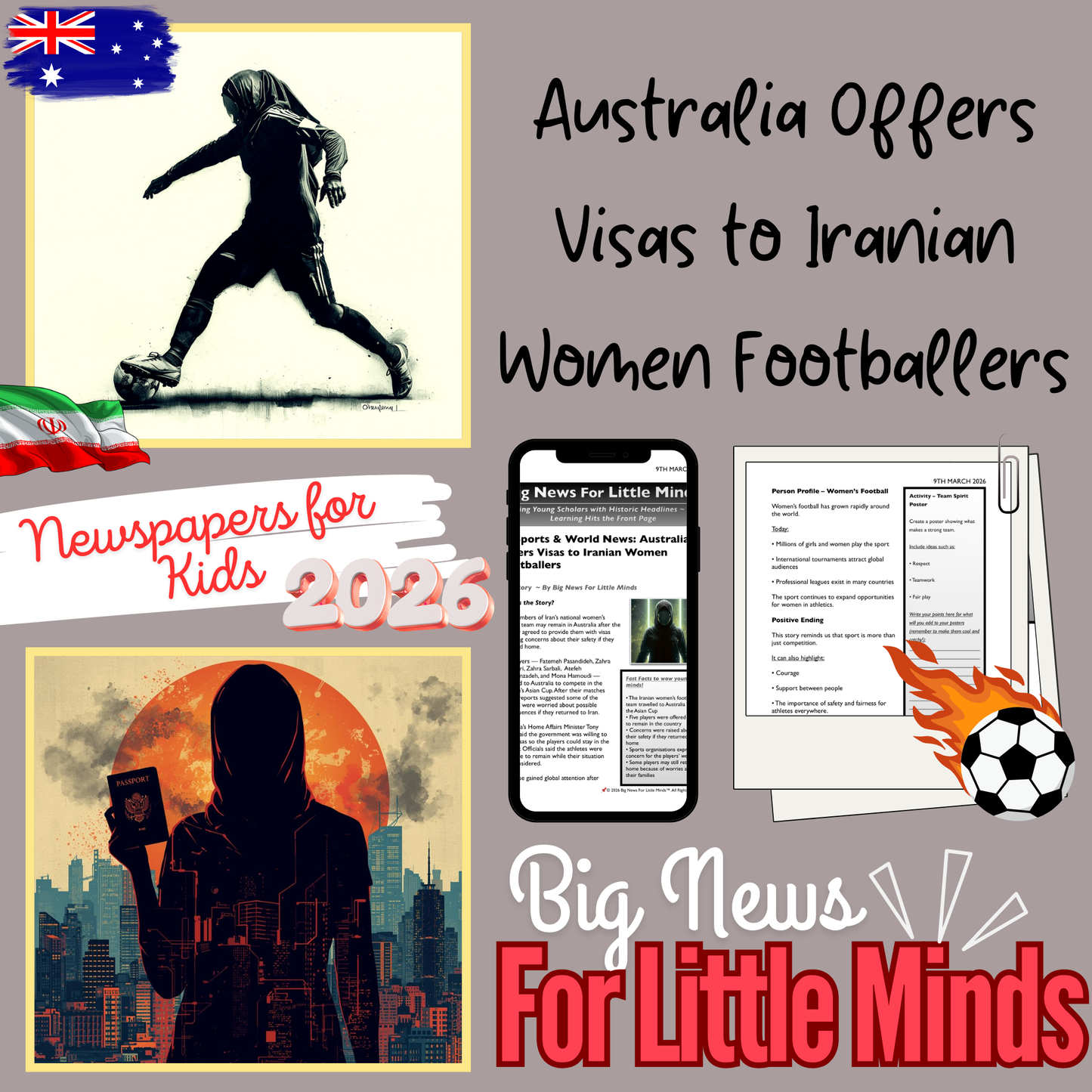 Five Iranian Footballers Offered Safe Haven in Australia 2026 News Pack for Kids!