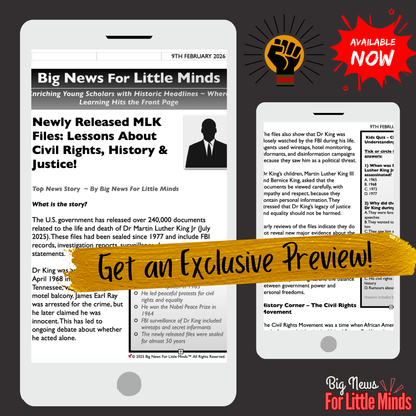 The New Martin Luther King Jr Files: New Clues from History in Kids News & More!