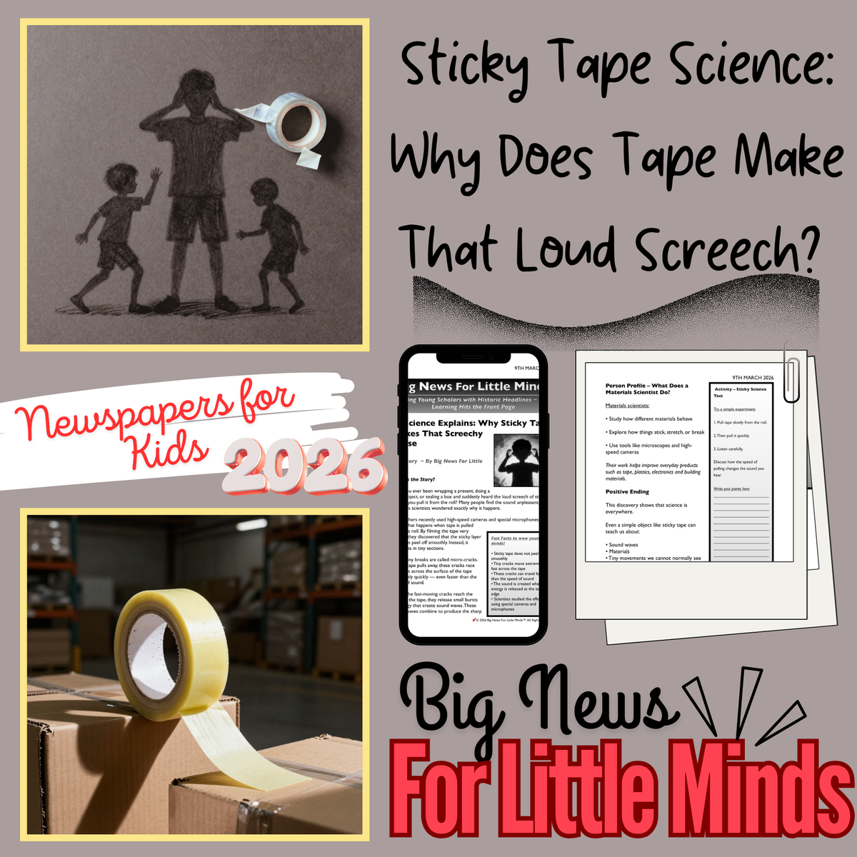 Talking Tapes The Surprising Science of Sticky Tape Noise & Sounds: Kids Article Pac ...