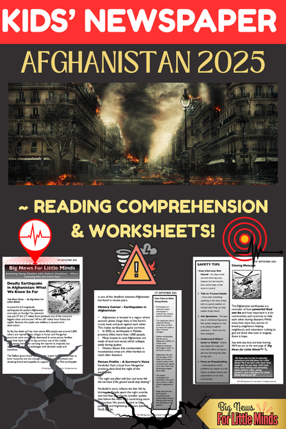 Afghanistan Shaken by Deadly Earthquake 2025: Article Package with Freebies