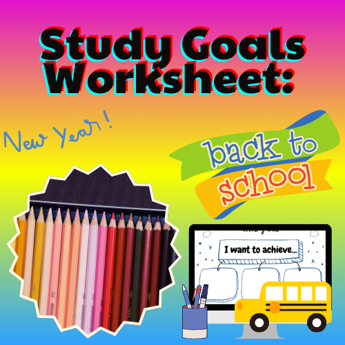 Back to School Worksheets on Goals: Kids Fill-in Sheet Activities x2 & Freebie Surprise!