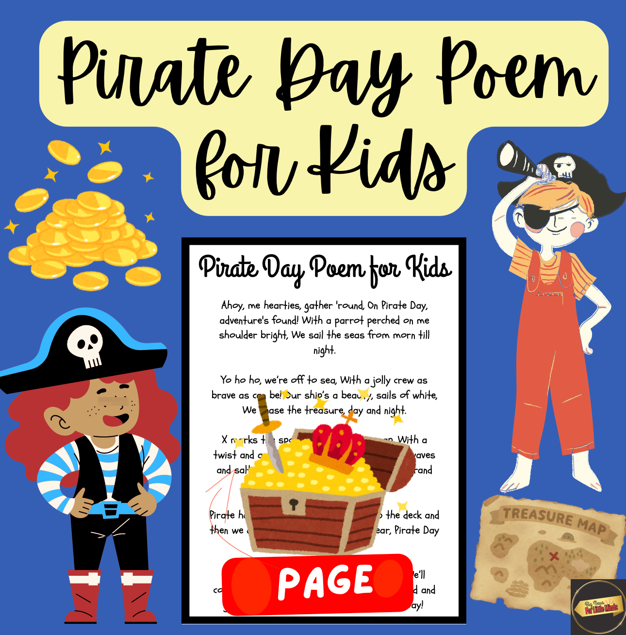 Talk Like a Pirate Day Poem for Kids | Poetry Reading, Bonus Poetry Guide & Worksheet