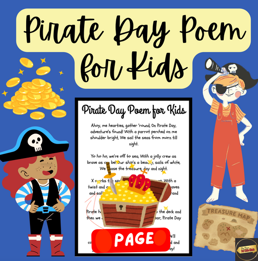 Talk Like a Pirate Day Poem for Kids | Poetry Reading, Bonus Poetry Guide & Worksheet