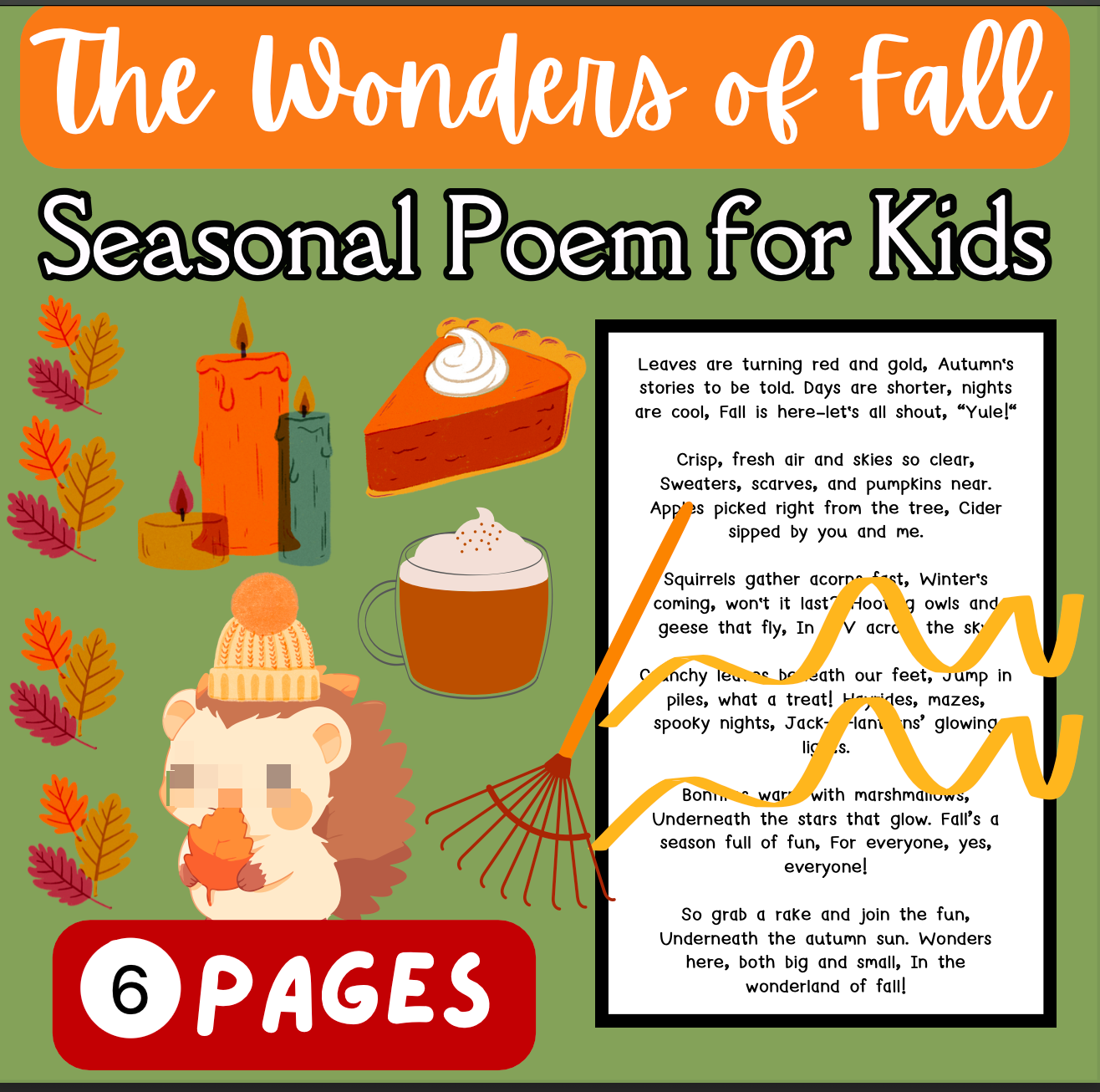 The Wonders of Fall | Seasonal Poem for Kids (Autumn Poetry) & Bonus Poetry Guide!