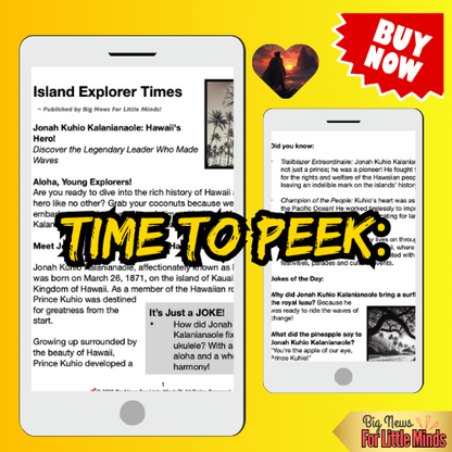 Prince Jonah Kuhio Kalanianaole Day: Hawaiian History in Kids Article Pack with Freebies!