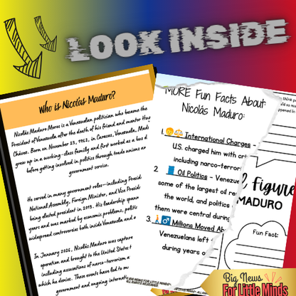 Nicolás Maduro: The Man Behind the Headlines in 2026! Kids Info Pack & Worksheets