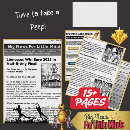 England’s Lionesses Triumph at Euro 2025 After Penalty Thriller! Article Pack with Freebie Worksheets!