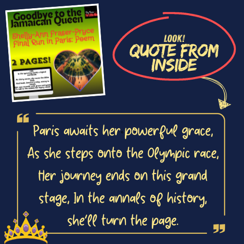 Shelly-Ann Fraser-Pryce: Jamaican Sprint Queen's Farewell from Olympics Poem Pack