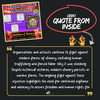 Abolition of Slavery: Text, Questions & Answers for Black History Month (Reading Pack)!
