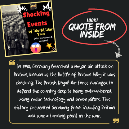 Shocking Moments from World War Two: History Lesson for Kids + Worksheet & Answers