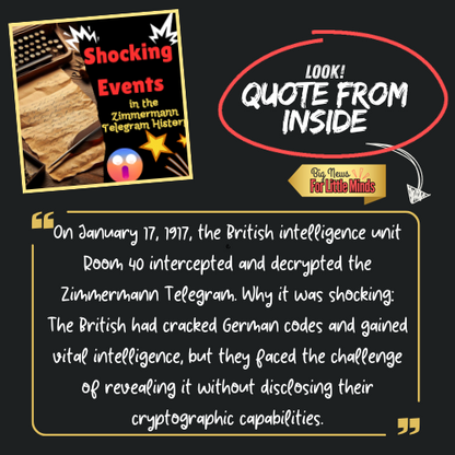 The Zimmermann Telegram "A Turning Point in World History" Kids Facts & Freebie